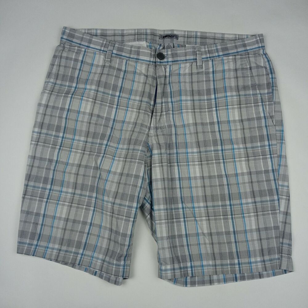 DKNY Chino Plaid Shorts w/ Pockets Men's Size 38 Casual